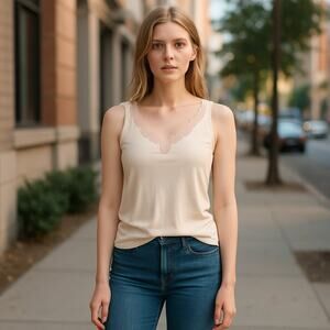 Women’s Lauren Ralph Lauren 100% Cotton XL Light Pink Tank Top